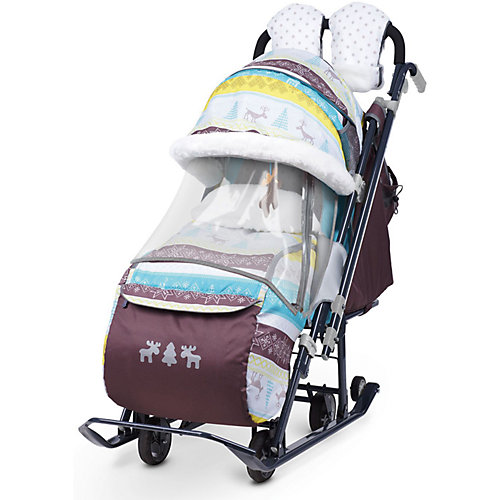 Санки-коляска Ника детям 7-3/6, скандинавский бирюзовый от Nika-Kids
