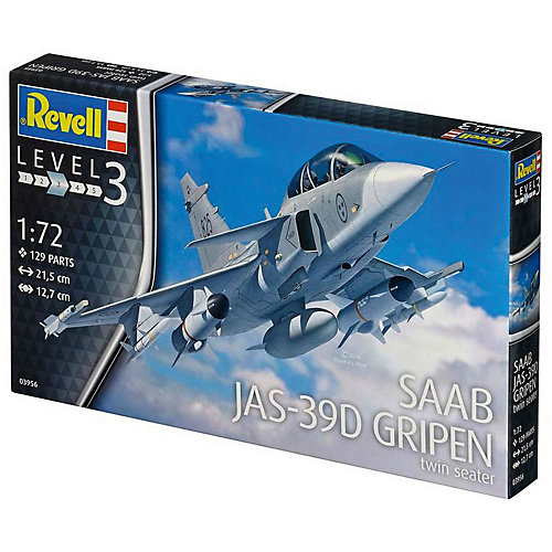 Истребитель-бомбардировщик Сааб JAS-39D Грипен двухместный от Revell