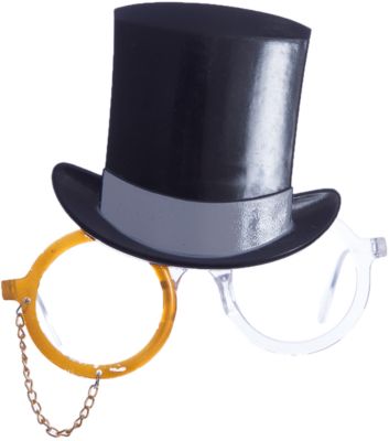 Карнавальные очки Цилиндр из пластика