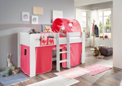 Betttasche Hoch- & Etagenbett, Herz, pink/rosa Kinder