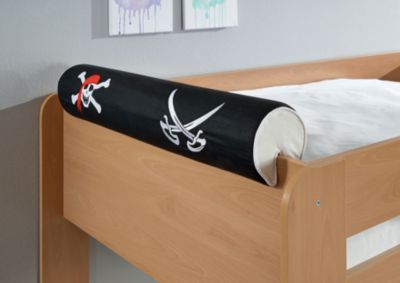 Nackenrolle, Pirat, schwarz/wei�, 80 x 16 cm