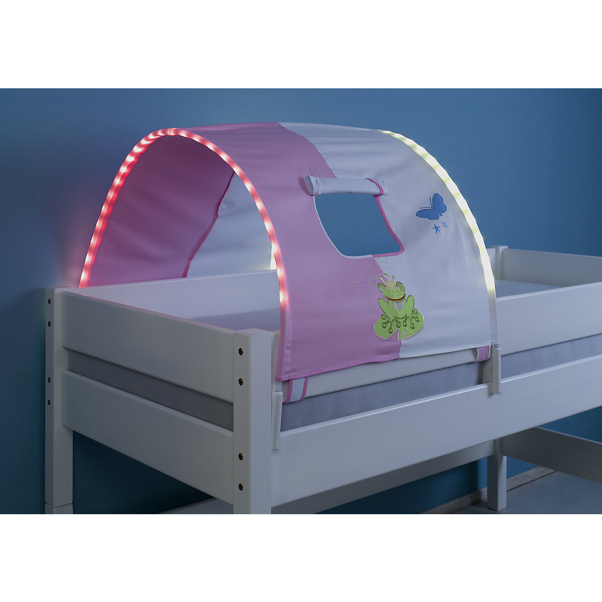 Relita Tunnel inkl. LED-Beleuchtung zu Hoch- & Etagenbetten Prinzessin rosa/weiß 75 cm