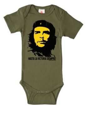 Baby Strampler LOGOSHIRT Baby Body Che Guevara Vintage olivgrün