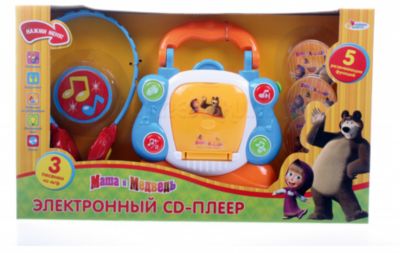 Электронный CD-плеер Играем вместе "Маша и Медведь", со светом и звуком