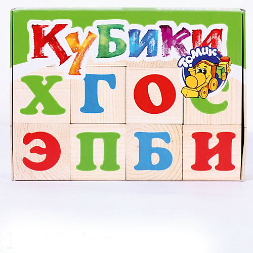 Деревянные кубики Томик "Алфавит" 12 шт от Томик