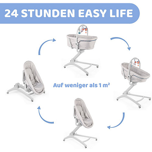 Кроватка-стульчик Chicco "Baby Hug 4 in 1" glacial от CHICCO