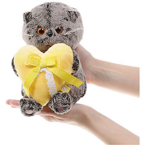 Мягкая игрушка Budi Basa Кот Басик Baby с сердечком, 20 см от Budi Basa