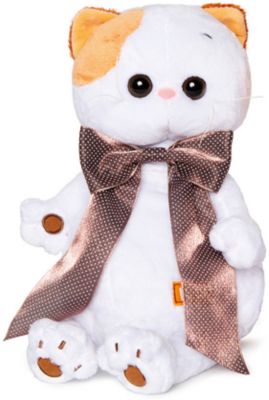 Мягкая игрушка Budi Basa Кошка Ли-Ли с атласным коричневым бантом, 24 см