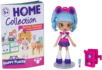 Мини-кукла Moose Shopkins "Счастливые места" Риана Радио и фигурки Петкинс, 13 см