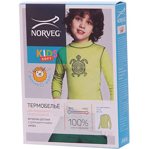 Термобелье Norveg: лонгслив - зеленый от Norveg