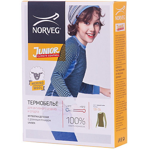 Термобелье Norveg: лонгслив - зеленый от Norveg