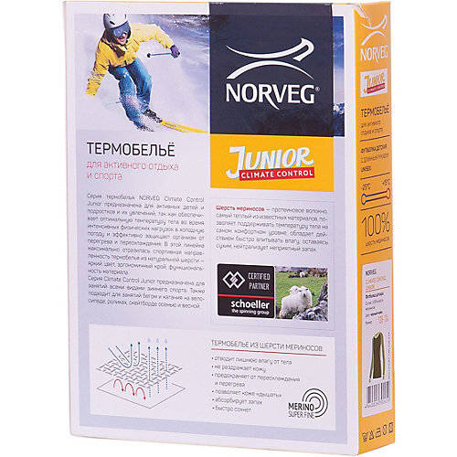 Термобелье Norveg: лонгслив - зеленый от Norveg