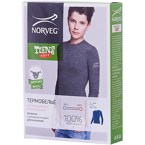 Термобелье Norveg: лонгслив - черный от Norveg