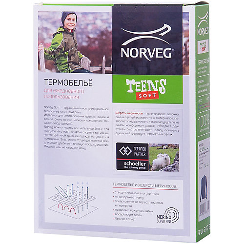Термобелье Norveg: лонгслив - черный от Norveg