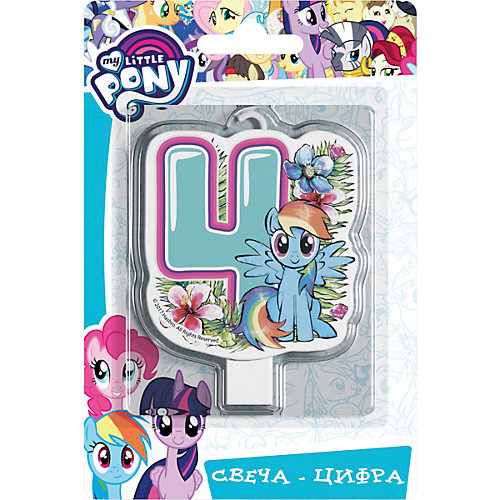 Свеча для торта Росмэн "My little Pony. Свеча-цифра 4" от Росмэн
