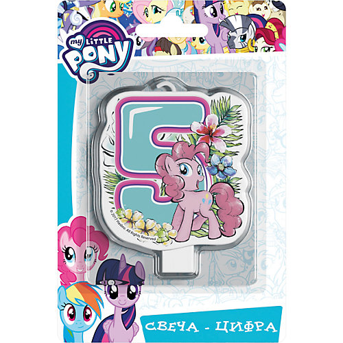 Свеча для торта Росмэн "My little Pony. Свеча-цифра 5" от Росмэн
