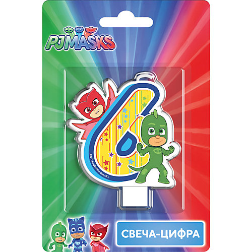 Свеча для торта Росмэн "Герои в масках. Свеча-цифра 6" от Росмэн