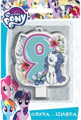 Свеча для торта Росмэн "My little Pony. Свеча-цифра 9"