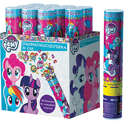 Пневмохлопушка Росмэн "My little Pony", 30 смконфетти с героями от Росмэн