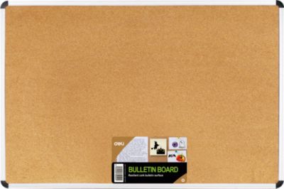 Пробковая доска Deli, 45х60 (алюминиевая рама)