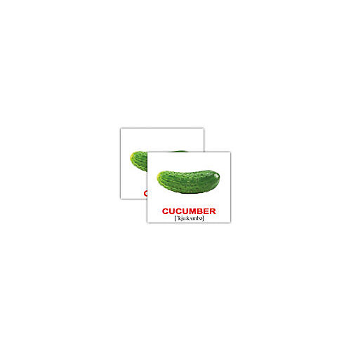 Набор обучающих мини-карточек Вундеркинд с пелёнок "Vegetables/Овощи", двухсторонний 40 штук от Вундеркинд с пелёнок