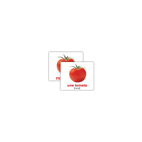 Набор обучающих мини-карточек Вундеркинд с пелёнок "Les fruits et les légumes/ Фрукты и Овощи", двухсторонний 20 штук от Вундеркинд с пелёнок