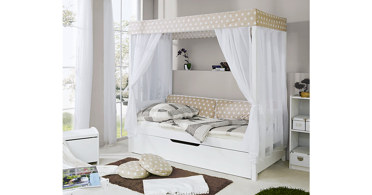 TICAA · Himmelbett Stern mit Zusatzbett, beige, 90 x 200 cm TICAA · Himmelbett Stern mit Zusatzbett, beige, 90 x 200 cm