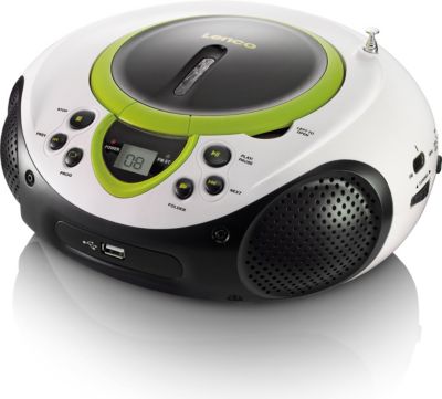 SCD38 USB grün Boombox CD/MP3Player mit Radio und USB