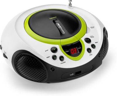 SCD38 USB grün Boombox CD/MP3Player mit Radio und USB