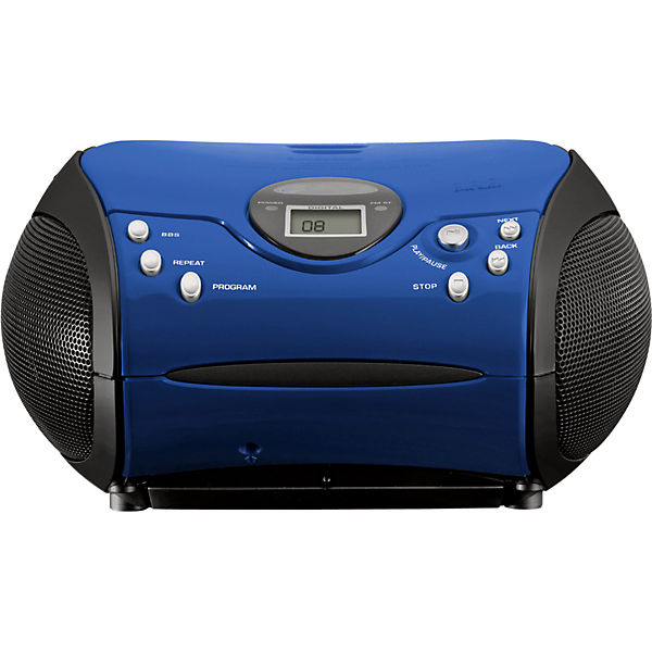 SCD-24 blau/schwarz - Boombox CD-Player mit Radio und Kopfhöreranschluß