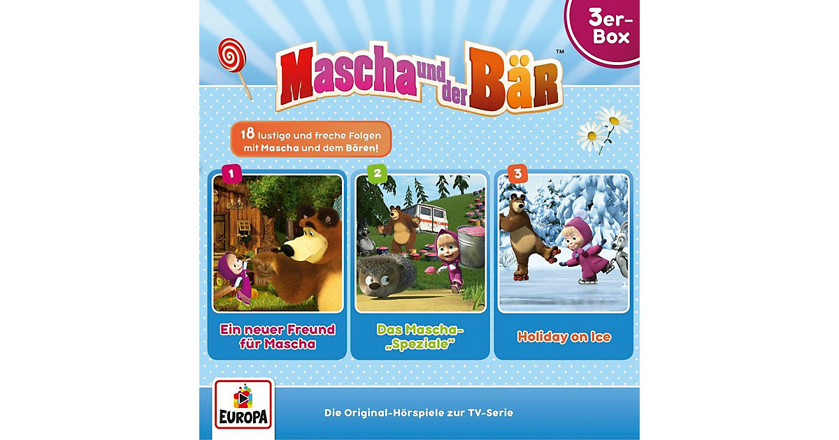 CD Mascha und der Bär 01/ 3er Box (Folgen 1,2,3) (3 CDs) Hörbuch
