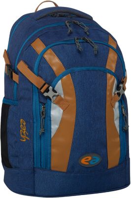 YZEA Schulrucksack PRO OCEAN blau/braun