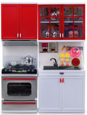 Набор мебели для куклы DollyToy "Стильная кухня" (свет, звук)