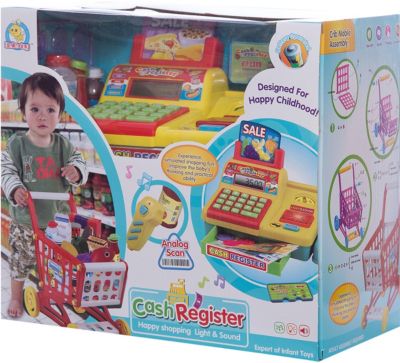 Супермаркет Shantou Gepai с тележкой и аксессуарами