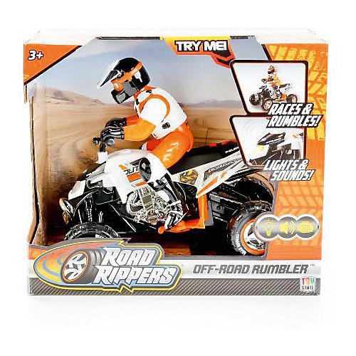 Квадроцикл Toystate с гонщиком (бело-оранжевый) от Toystate