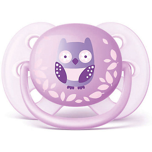 Силиконовая-пустышка Philips Avent, 0-6 мес, 2шт., розовая от PHILIPS AVENT