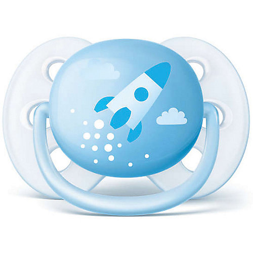 Силиконовая-пустышка Philips Avent, 0-6 мес, 2шт., голубая от PHILIPS AVENT