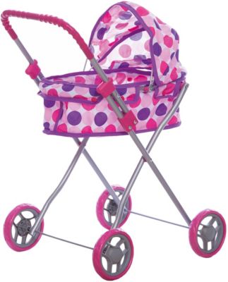 Коляска для кукол Карапуз со съемной люлькой (сиреневая)