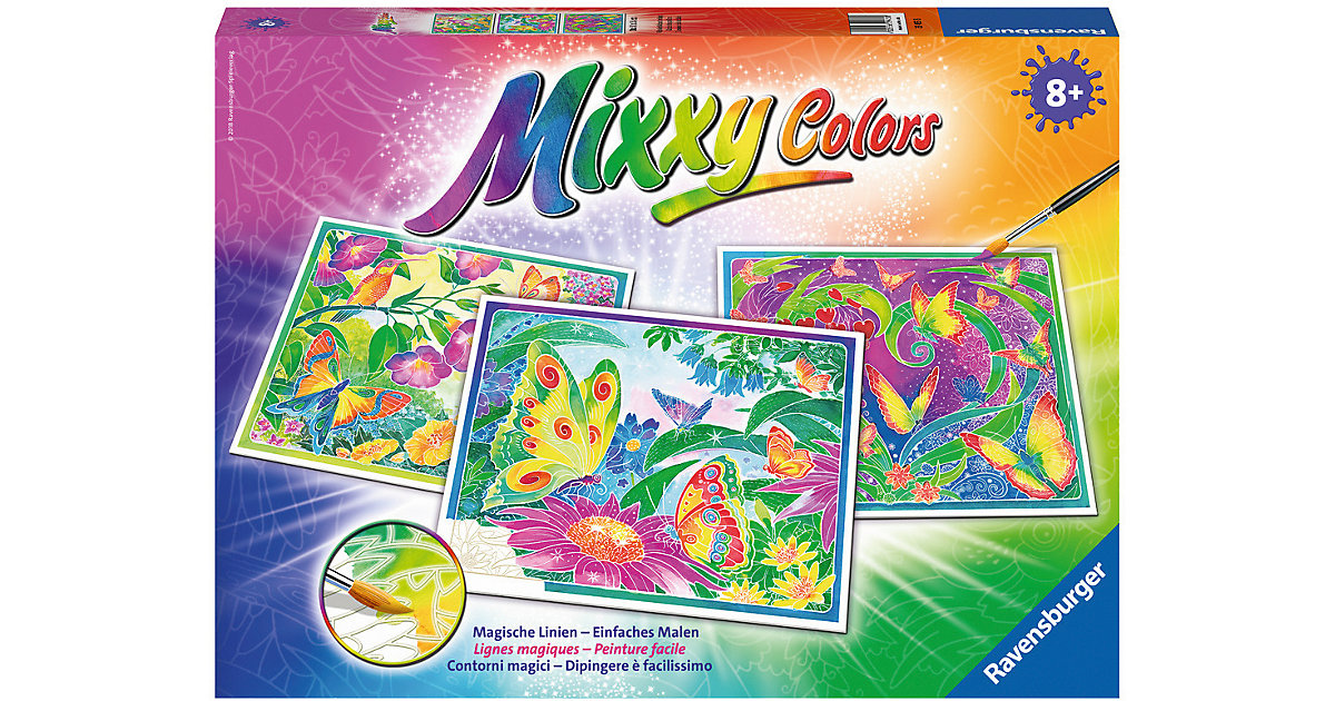3er-Set Malset Mixxy Colors, 30x24 cm, Welt der Schmetterlinge