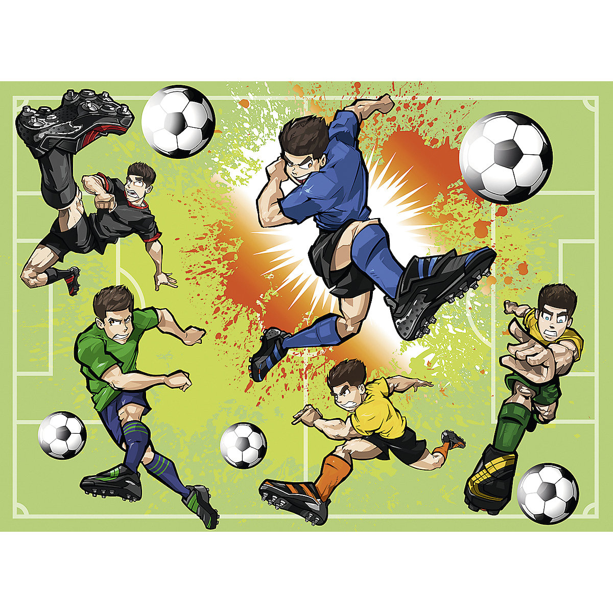 Puzzle, 100 Teile XXL, 49x36 cm, Im Fußballfieber, Ravensburger myToys Puzzle, 100 Teile XXL, 49x36 cm, Im Fußballfieber, Ravensburger myToys