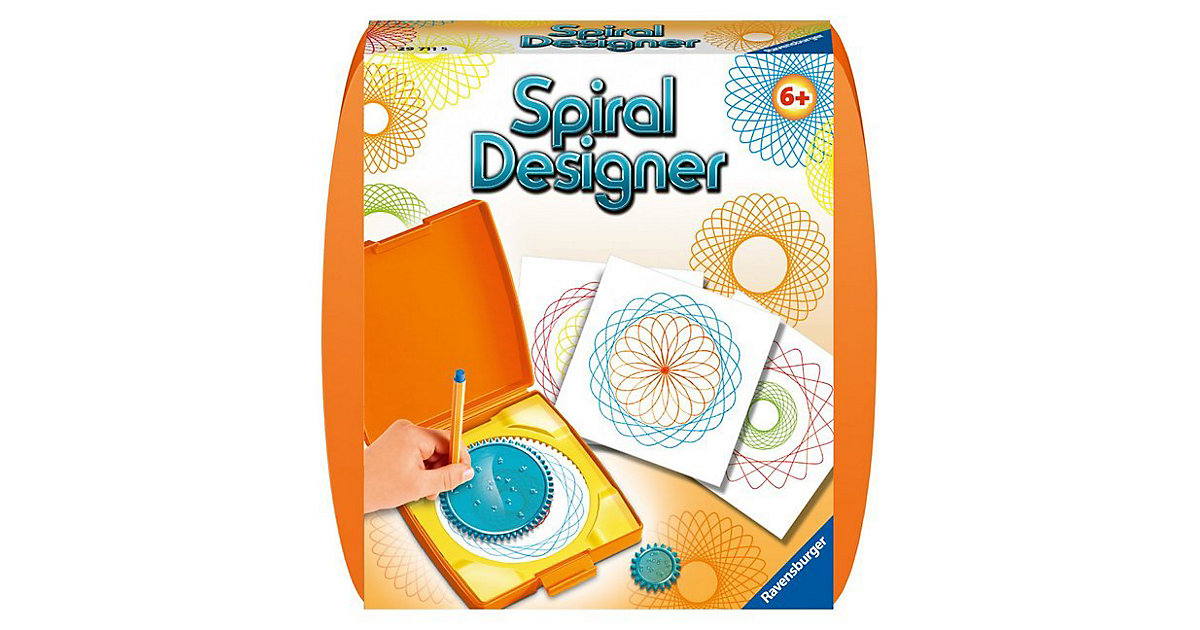 Spiral-Designer Mini, mit 2 Zahnrädern orange