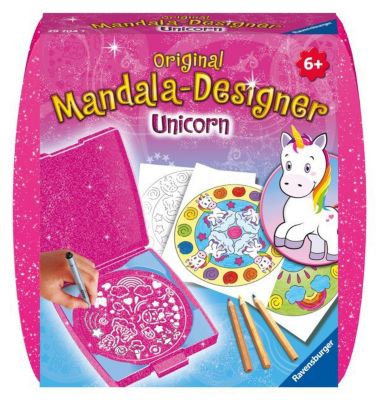 Mandala-Designer® Mini Set mit 1 Schablone, Einhorn