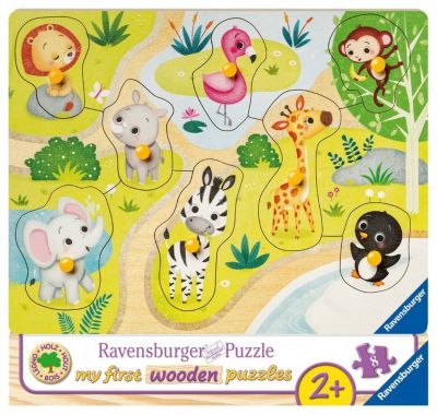 Holzpuzzle Kinderpuzzle Kinder Puzzle Holz Goki Würfelpuzzle Wilde Tiere NEU 
