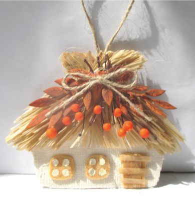 Елочное украшение "Деревенский домик"