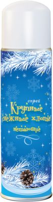 Спрей для декора "Крупные снежные хлопья нетающие", 250 мл