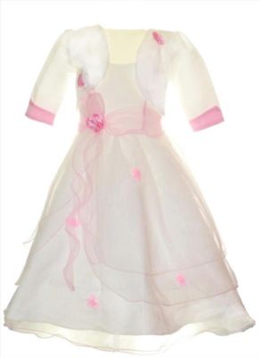 Kinder Kleid wei-kombi Gr. 98/104 Mdchen Kinder