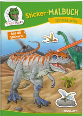 Image of Buch - Sticker-Malbuch: Dinosaurier