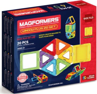 Магнитный конструктор в комплекте нолик 715001 Window Plus Set 20 set, MAGFORMERS