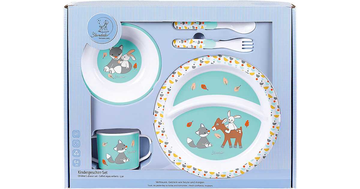 Sterntaler · Sterntaler Waldis Kindergeschirrset mit Besteck Sterntaler · Sterntaler Waldis Kindergeschirrset mit Besteck