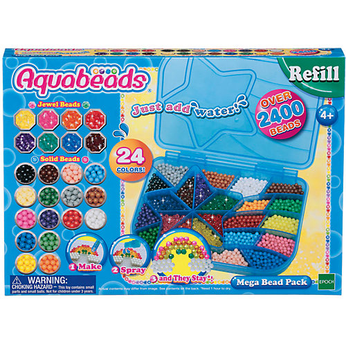 Набор бусин Aquabeads "Мега", 2400 бусин (с палитрой) от Эпоха Чудес